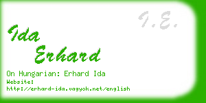 ida erhard business card